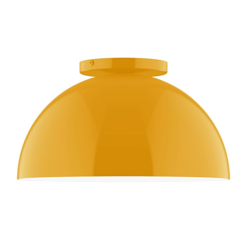 Montclair Lightworks FMD432-21 12" Axis Dome Flush Mount Bright Yellow Finish